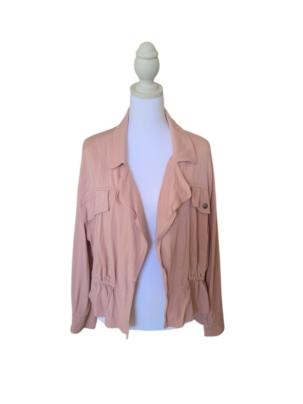 Frye Blush Pink Utility Jacket with Elastic Waist